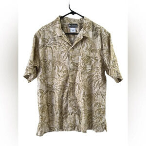 Columbia floral button down short sleeve shirt